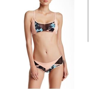 SET Sole East Top and Hipster cheeky thong Bottom Swimsuit mesh pick